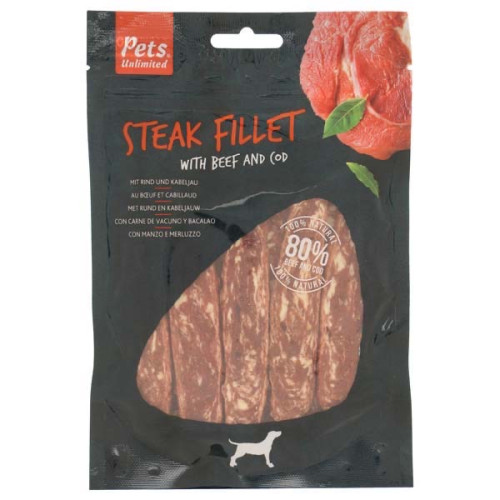 Pets Unlimited Steak Fillet Beef 100g